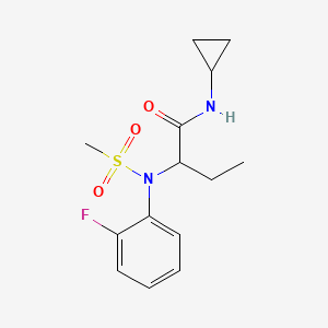 N-CYCLOPROPYL-2-[N-(2-FLUOROPHENYL)METHANESULFONAMIDO]BUTANAMIDE