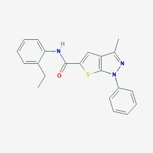 molecular formula C21H19N3OS B447614 N-(2-ethylphenyl)-3-methyl-1-phenyl-1H-thieno[2,3-c]pyrazole-5-carboxamide 