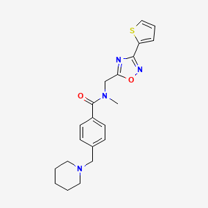 N-METHYL-4-[(PIPERIDIN-1-YL)METHYL]-N-{[3-(THIOPHEN-2-YL)-1,2,4-OXADIAZOL-5-YL]METHYL}BENZAMIDE