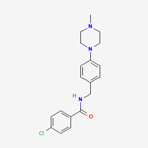 4-chloro-N-[[4-(4-methylpiperazin-1-yl)phenyl]methyl]benzamide