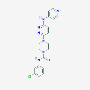 N-(3-chloro-4-methylphenyl)-4-[6-(4-pyridinylamino)-3-pyridazinyl]-1-piperazinecarboxamide