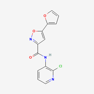 molecular formula C13H8ClN3O3 B4476161 N-(2-chloro-3-pyridinyl)-5-(2-furyl)-3-isoxazolecarboxamide 