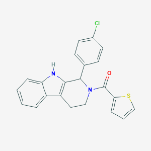 molecular formula C22H17ClN2OS B447618 1-(4-chlorophenyl)-2-(2-thienylcarbonyl)-2,3,4,9-tetrahydro-1H-beta-carboline 