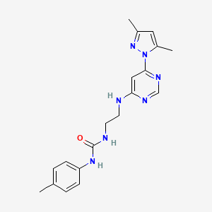 N-(2-{[6-(3,5-dimethyl-1H-pyrazol-1-yl)-4-pyrimidinyl]amino}ethyl)-N'-(4-methylphenyl)urea