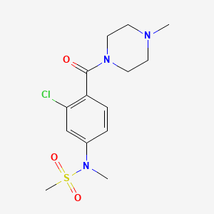 N-[3-chloro-4-(4-methylpiperazine-1-carbonyl)phenyl]-N-methylmethanesulfonamide