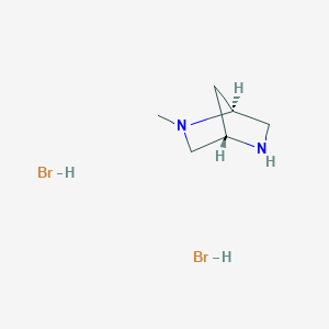 molecular formula C6H14Br2N2 B044762 (1S,4S)-2-甲基-2,5-二氮杂双环[2.2.1]庚烷二氢溴酸盐 CAS No. 125224-62-6