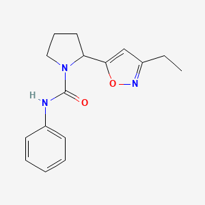 2-(3-ethyl-1,2-oxazol-5-yl)-N-phenylpyrrolidine-1-carboxamide