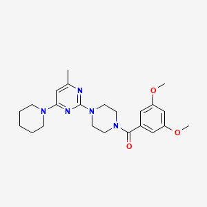 molecular formula C23H31N5O3 B4476225 2-[4-(3,5-dimethoxybenzoyl)-1-piperazinyl]-4-methyl-6-(1-piperidinyl)pyrimidine 