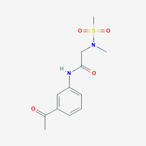 N-(3-acetylphenyl)-2-[methyl(methylsulfonyl)amino]acetamide