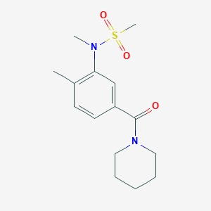 N-methyl-N-[2-methyl-5-(1-piperidinylcarbonyl)phenyl]methanesulfonamide