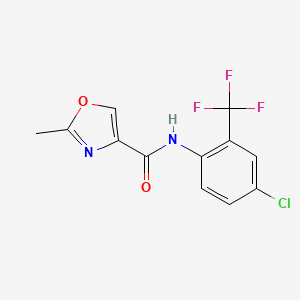 N-[4-chloro-2-(trifluoromethyl)phenyl]-2-methyl-1,3-oxazole-4-carboxamide