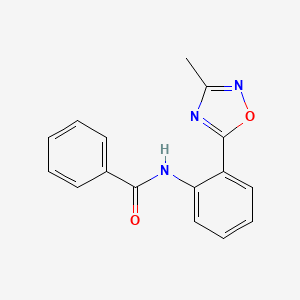 molecular formula C16H13N3O2 B4476263 N-[2-(3-methyl-1,2,4-oxadiazol-5-yl)phenyl]benzamide 