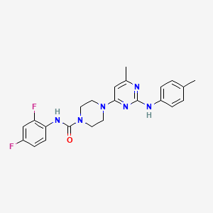 N-(2,4-difluorophenyl)-4-{6-methyl-2-[(4-methylphenyl)amino]-4-pyrimidinyl}-1-piperazinecarboxamide