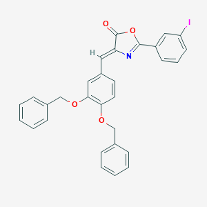molecular formula C30H22INO4 B447628 4-[3,4-bis(benzyloxy)benzylidene]-2-(3-iodophenyl)-1,3-oxazol-5(4H)-one 