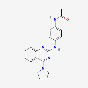 N-(4-{[4-(1-pyrrolidinyl)-2-quinazolinyl]amino}phenyl)acetamide