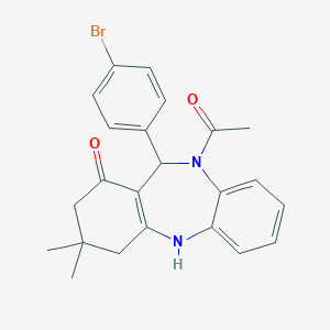 5-Acetyl-6-(4-bromophenyl)-9,9-dimethyl-6,8,10,11-tetrahydrobenzo[b][1,4]benzodiazepin-7-one