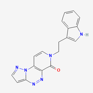 molecular formula C18H14N6O B4476296 7-[2-(1H-indol-3-yl)ethyl]pyrazolo[5,1-c]pyrido[4,3-e][1,2,4]triazin-6(7H)-one 