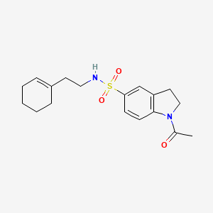 molecular formula C18H24N2O3S B4476316 1-acetyl-N-[2-(1-cyclohexen-1-yl)ethyl]-5-indolinesulfonamide 