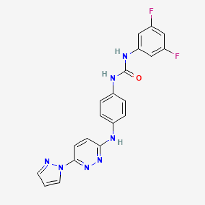 N-(3,5-difluorophenyl)-N'-(4-{[6-(1H-pyrazol-1-yl)-3-pyridazinyl]amino}phenyl)urea