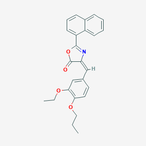 molecular formula C25H23NO4 B447632 4-(3-ethoxy-4-propoxybenzylidene)-2-(1-naphthyl)-1,3-oxazol-5(4H)-one 