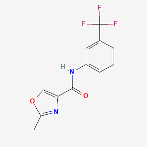 molecular formula C12H9F3N2O2 B4476323 2-methyl-N-[3-(trifluoromethyl)phenyl]-1,3-oxazole-4-carboxamide 