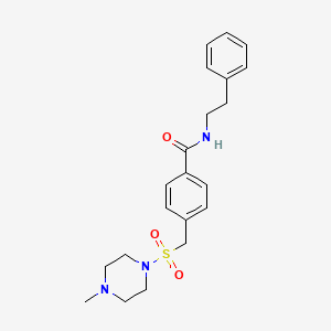 4-{[(4-methylpiperazin-1-yl)sulfonyl]methyl}-N-(2-phenylethyl)benzamide