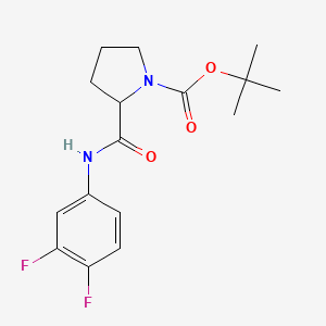 molecular formula C16H20F2N2O3 B4476338 tert-butyl 2-{[(3,4-difluorophenyl)amino]carbonyl}-1-pyrrolidinecarboxylate 