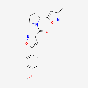 5-(4-methoxyphenyl)-3-{[2-(3-methyl-5-isoxazolyl)-1-pyrrolidinyl]carbonyl}isoxazole