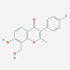 molecular formula C17H13FO4 B4476353 3-(4-fluorophenyl)-7-hydroxy-8-(hydroxymethyl)-2-methyl-4H-chromen-4-one 