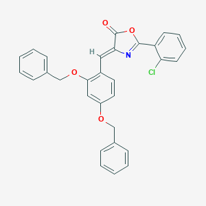 molecular formula C30H22ClNO4 B447636 4-[2,4-bis(benzyloxy)benzylidene]-2-(2-chlorophenyl)-1,3-oxazol-5(4H)-one 
