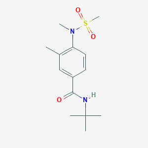 molecular formula C14H22N2O3S B4476360 N-TERT-BUTYL-3-METHYL-4-(N-METHYLMETHANESULFONAMIDO)BENZAMIDE 