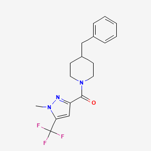 4-benzyl-1-{[1-methyl-5-(trifluoromethyl)-1H-pyrazol-3-yl]carbonyl}piperidine