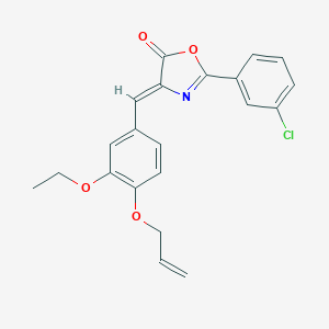 molecular formula C21H18ClNO4 B447640 4-[4-(allyloxy)-3-ethoxybenzylidene]-2-(3-chlorophenyl)-1,3-oxazol-5(4H)-one 