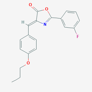 molecular formula C19H16FNO3 B447644 2-(3-fluorophenyl)-4-(4-propoxybenzylidene)-1,3-oxazol-5(4H)-one 