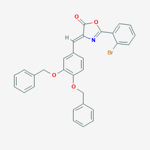 molecular formula C30H22BrNO4 B447645 4-[3,4-bis(benzyloxy)benzylidene]-2-(2-bromophenyl)-1,3-oxazol-5(4H)-one 