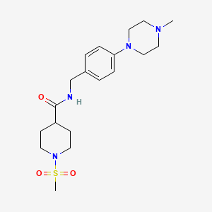 1-METHANESULFONYL-N-{[4-(4-METHYLPIPERAZIN-1-YL)PHENYL]METHYL}PIPERIDINE-4-CARBOXAMIDE