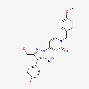 3-(4-fluorophenyl)-7-(4-methoxybenzyl)-2-(methoxymethyl)pyrazolo[1,5-a]pyrido[3,4-e]pyrimidin-6(7H)-one