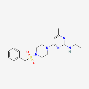 4-[4-(benzylsulfonyl)-1-piperazinyl]-N-ethyl-6-methyl-2-pyrimidinamine