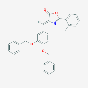 molecular formula C31H25NO4 B447651 4-[3,4-bis(benzyloxy)benzylidene]-2-(2-methylphenyl)-1,3-oxazol-5(4H)-one 