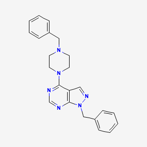 1-benzyl-4-(4-benzylpiperazin-1-yl)-1H-pyrazolo[3,4-d]pyrimidine