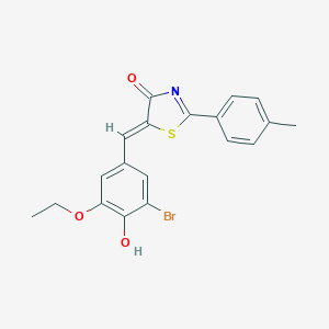 (Z)-5-(3-bromo-5-ethoxy-4-hydroxybenzylidene)-2-(p-tolyl)thiazol-4(5H)-one