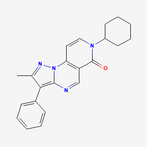 7-cyclohexyl-2-methyl-3-phenylpyrazolo[1,5-a]pyrido[3,4-e]pyrimidin-6(7H)-one