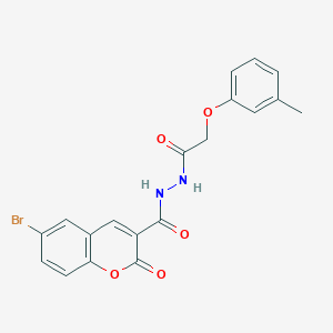 6-bromo-N'-[(3-methylphenoxy)acetyl]-2-oxo-2H-chromene-3-carbohydrazide