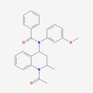 N-(1-acetyl-2-methyl-1,2,3,4-tetrahydroquinolin-4-yl)-N-(3-methoxyphenyl)benzamide