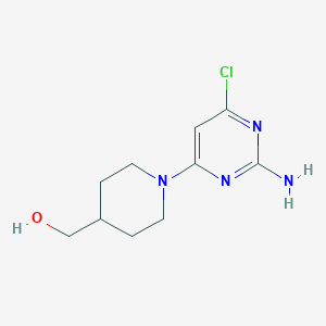 molecular formula C10H15ClN4O B4476591 [1-(2-amino-6-chloro-4-pyrimidinyl)-4-piperidinyl]methanol 