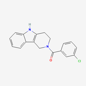 (3-chlorophenyl)(1,3,4,5-tetrahydro-2H-pyrido[4,3-b]indol-2-yl)methanone