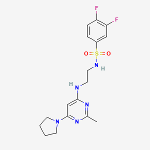 3,4-difluoro-N-(2-{[2-methyl-6-(1-pyrrolidinyl)-4-pyrimidinyl]amino}ethyl)benzenesulfonamide