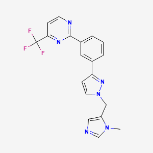 2-[3-[1-[(3-Methylimidazol-4-yl)methyl]pyrazol-3-yl]phenyl]-4-(trifluoromethyl)pyrimidine