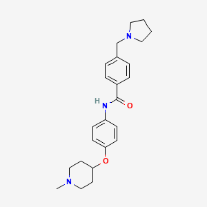 N-{4-[(1-METHYLPIPERIDIN-4-YL)OXY]PHENYL}-4-[(PYRROLIDIN-1-YL)METHYL]BENZAMIDE