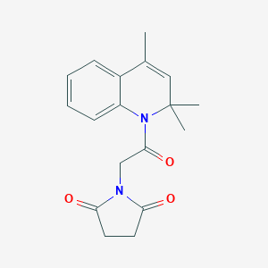 molecular formula C18H20N2O3 B447664 1-[2-oxo-2-(2,2,4-trimethyl-1(2H)-quinolinyl)ethyl]-2,5-pyrrolidinedione CAS No. 304868-03-9